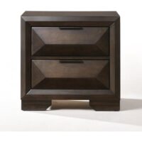 Espresso Rubber Wood Nightstand